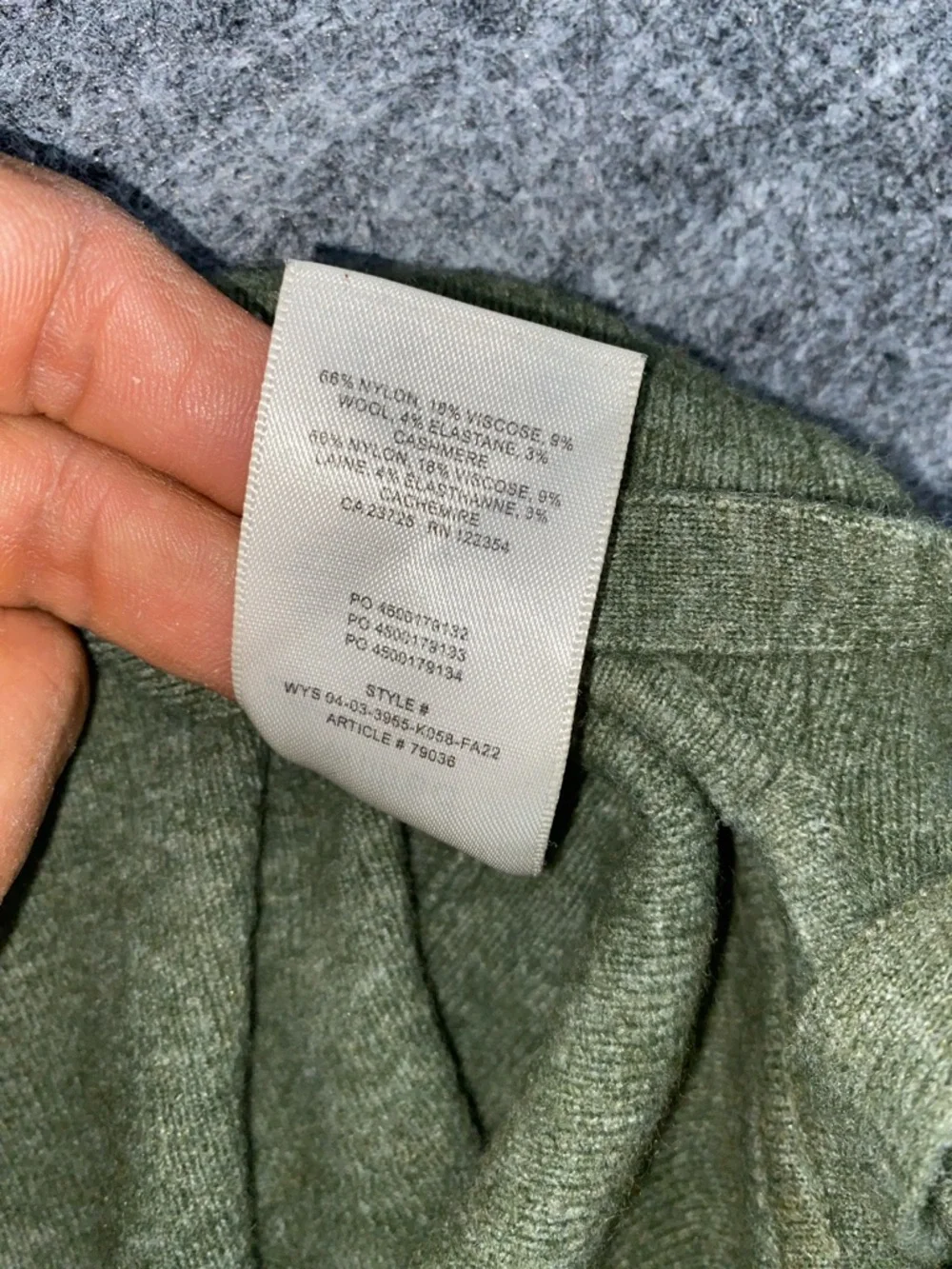 Wilfred Women’s Sicily Sweater Olive Green Knit Bustier Crop Top Size Small - Picture 6 of 6